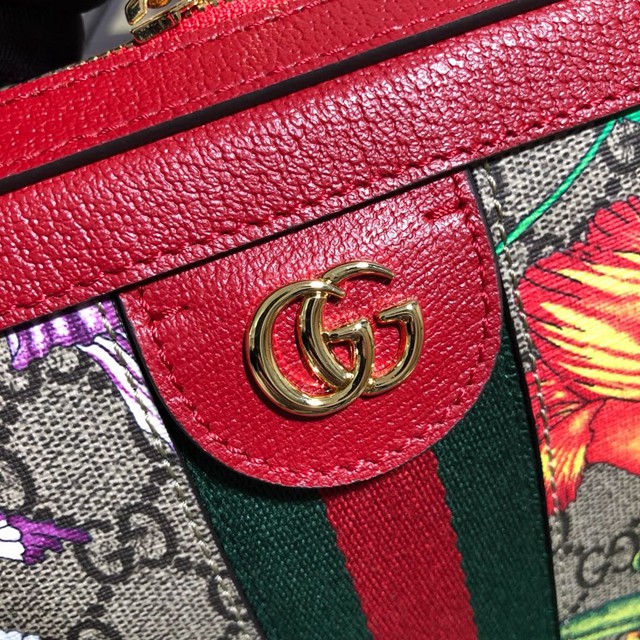 Gucci女包 550622 古馳新款花卉圖案單肩斜挎包  gqy1112